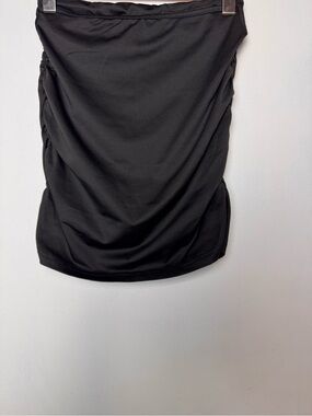 Black ruched skirt